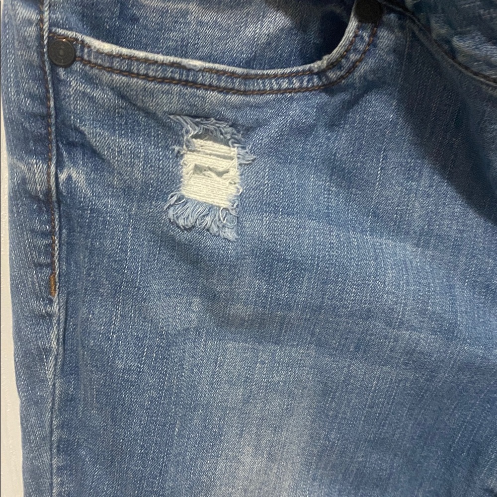 Refuge Women's Distressed Blue Skinny Jeans - Picture 6 of 7